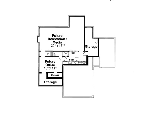 Lower Level image of ORLEANS House Plan
